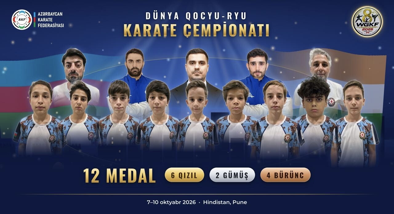 Azərbaycan karateçiləri dünya çempionatında 12 medal qazanıblar